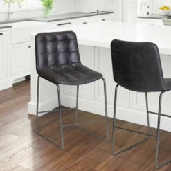 Best Pirce 👍 Carson Carrington Waddell Metal And Brown Faux Leather Counter Stool 🛒