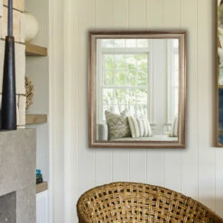 Promo ⌛ Carson Carrington Salubole Rectangular Textured Brass Accent Mirror - Textured Brass 🔥