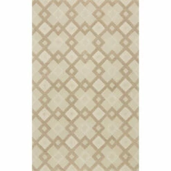 Hot Sale 👏 Carson Carrington Kuelbo Hand-tufted Wool Geometric Rug Ivory 😀