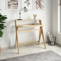 Brand new ❤️ Carson Carrington Shorewood Scissor Leg Wood Study Desk Grey ❤️ -Carson Carrington Sales unnamed file 6550