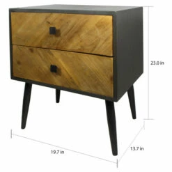 Deals 🤩 Carson Carrington Vindfalle Rustic Wood Two-tone 2-Drawer Nightstand 🎁 -Carson Carrington Sales unnamed file 6647