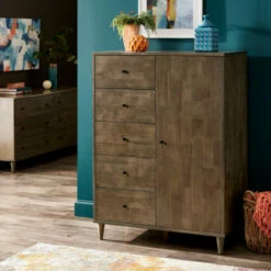 Wholesale 👍 Carson Carrington I Love Living Mallory Light Charcoal Grey Armoire 😍