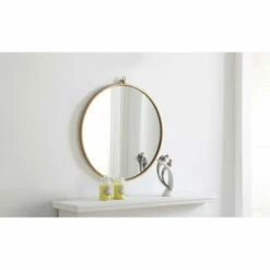 Brand new 😉 Carson Carrington Labbemala Metal Framed Round Wall Mirror White 🥰 -Carson Carrington Sales unnamed file 67