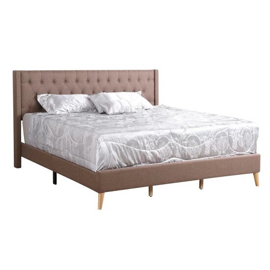 Discount ๐ Carson Carrington Valsta Tufted Fabric Headboard Bed Grey ๐ 4 Discount ๐ Carson Carrington Valsta Tufted Fabric Headboard Bed Grey ๐ - Image 2