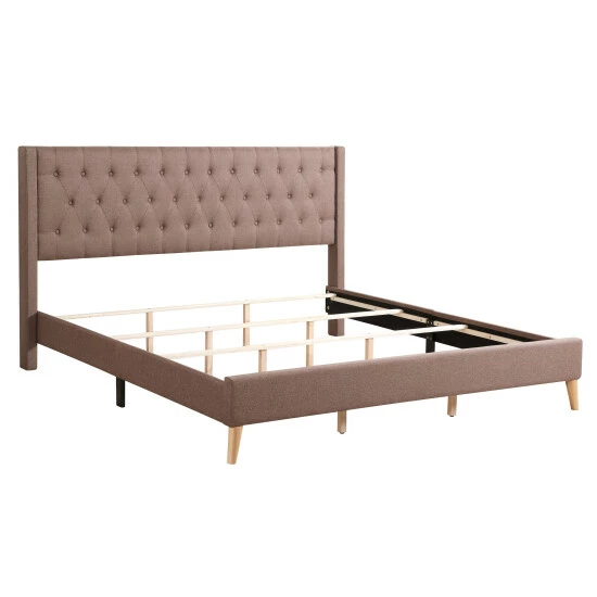 Discount ๐ Carson Carrington Valsta Tufted Fabric Headboard Bed Grey ๐ 5 Discount ๐ Carson Carrington Valsta Tufted Fabric Headboard Bed Grey ๐ - Image 3