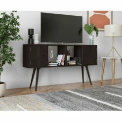 Brand new 😉 Carson Carrington Shorewood Mid-Century Modern Console Cabinet Dark Brown 🧨