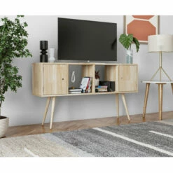 Brand new 😉 Carson Carrington Shorewood Mid-Century Modern Console Cabinet Dark Brown 🧨 -Carson Carrington Sales unnamed file 6790