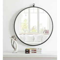 Brand new 😉 Carson Carrington Labbemala Metal Framed Round Wall Mirror White 🥰 -Carson Carrington Sales unnamed file 68