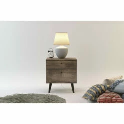 New 😉 Carson Carrington Hitra Mid-century 2-drawer Nightstand Brown 🌟 -Carson Carrington Sales unnamed file 6884