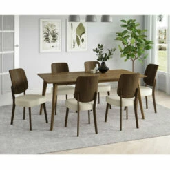 Outlet ⌛ Carson Carrington Dattolo 7-piece Rectangular Table And Armless Wood-back Dining Chairs Kiwi Green 😀 -Carson Carrington Sales unnamed file 6994