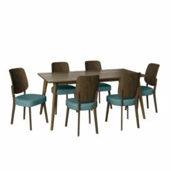 Outlet ⌛ Carson Carrington Dattolo 7-piece Rectangular Table And Armless Wood-back Dining Chairs Kiwi Green 😀 -Carson Carrington Sales unnamed file 6997