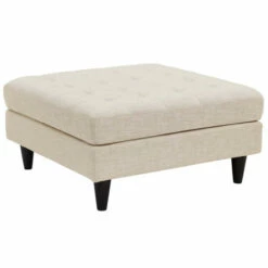 Wholesale ๐ Carson Carrington Humlebaek Upholstered Large Ottoman Beige ๐
