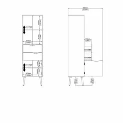 Best deal ✔️ Carson Carrington Kristiansund White Oak 2-drawer 1-door Bookcase White/oak Structure ❤️ -Carson Carrington Sales unnamed file 7009