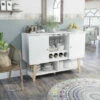 Best Sale 🎁 Carson Carrington Ingrirud Modern 4-bottle Buffet Server White 🎁 -Carson Carrington Sales unnamed file 7043