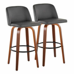 Top 10 🎁 Carson Carrington Vallberga 30" Fixed-Height Bar Stool With Walnut Wood Base (Set Of 2) Light Green Fabric/round Black Footrest 🎁 -Carson Carrington Sales unnamed file 7114