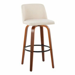 Top 10 🎁 Carson Carrington Vallberga 30" Fixed-Height Bar Stool With Walnut Wood Base (Set Of 2) Light Green Fabric/round Black Footrest 🎁 -Carson Carrington Sales unnamed file 7115