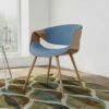 Flash Sale 👍 Carson Carrington Skibby Wood And Fabric Mid-century Dining Chair Blue 🧨