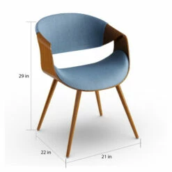 Flash Sale 👍 Carson Carrington Skibby Wood And Fabric Mid-century Dining Chair Blue 🧨 -Carson Carrington Sales unnamed file 7166