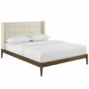 Promo ⭐ Carson Carrington Roldal Polyester Fabric Platform Bed Beige ✨ -Carson Carrington Sales unnamed file 7188