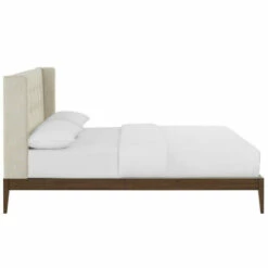 Promo ⭐ Carson Carrington Roldal Polyester Fabric Platform Bed Beige ✨ -Carson Carrington Sales unnamed file 7190