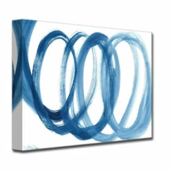 Cheapest 🎁 Carson Carrington 'Loopy Blue' By Dana McMillan Art Canvas ⭐ -Carson Carrington Sales unnamed file 721