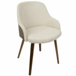 Flash Sale 💯 Carson Carrington Duvnas Modern Upholstered Dining/Accent Chair Cream Faux Leather/walnut 🎉 -Carson Carrington Sales unnamed file 7241