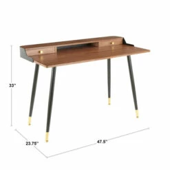 Top 10 🛒 Carson Carrington Creggan Mid-Century Modern Black Metal & Wood Office Desk Natural & Black Wood 🧨 -Carson Carrington Sales unnamed file 7293