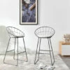 Promo 😀 Carson Carrington Banne Wrought Iron Modern Extra Tall Barstool (Set Of 2) White 😀 -Carson Carrington Sales unnamed file 7310