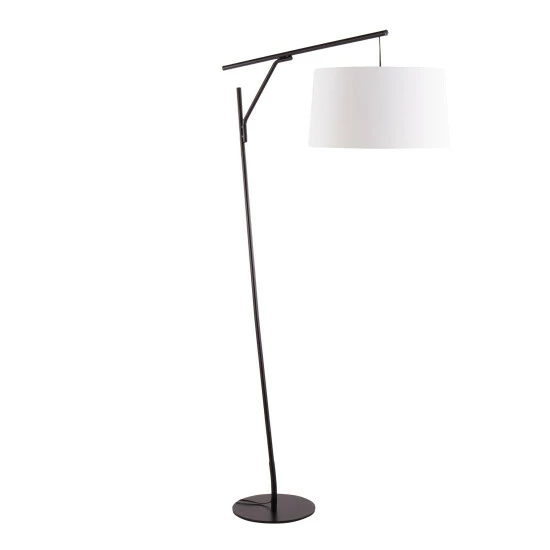 Brand new ⌛ Carson Carrington Valsta Floor Lamp - White Linen & Black Metal 👏 3 Brand new ⌛ Carson Carrington Valsta Floor Lamp - White Linen & Black Metal 👏