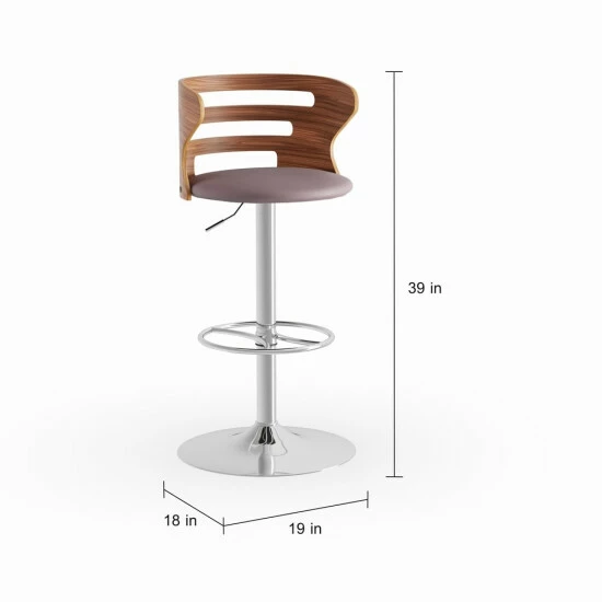 Best reviews of ✨ Carson Carrington Cranagh Mid-Century Modern Walnut Faux Leather Adjustable Barstool - N/A Brown 🛒 8 Best reviews of ✨ Carson Carrington Cranagh Mid-Century Modern Walnut Faux Leather Adjustable Barstool - N/A Brown 🛒 - Image 6