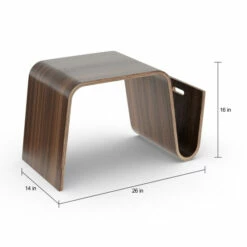 Best Pirce 🥰 Carson Carrington Raseborg Bentwood Magazine Table Walnut 😀
