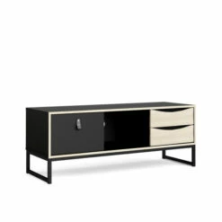 Best Pirce ❤️ Carson Carrington Stubbe Black Matte And Oak Structure 3-Drawer TV Stand 🥰 -Carson Carrington Sales unnamed file 7390