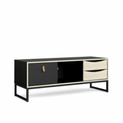 Best Pirce ❤️ Carson Carrington Stubbe Black Matte And Oak Structure 3-Drawer TV Stand 🥰 -Carson Carrington Sales unnamed file 7391