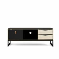 Best Pirce ❤️ Carson Carrington Stubbe Black Matte And Oak Structure 3-Drawer TV Stand 🥰 -Carson Carrington Sales unnamed file 7394