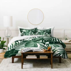 Buy 🌟 Carson Carrington Lungsnas Tropical Jungle Leaves Duvet Cover Set ⭐