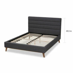 Cheapest 🌟 Carson Carrington Idkerberget Mid-century Modern Platform Bed Grayish Beige 😉 -Carson Carrington Sales unnamed file 7412
