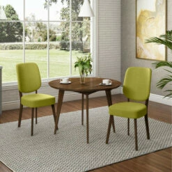 Promo ❤️ Carson Carrington Breuer Mid Century Modern Upholstered Armless Side Chairs (Set Of 2) Kiwi Green ✔️ -Carson Carrington Sales unnamed file 7454