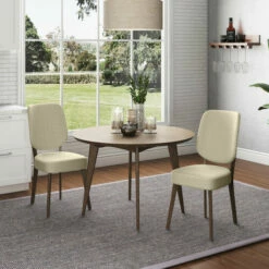 Promo ❤️ Carson Carrington Breuer Mid Century Modern Upholstered Armless Side Chairs (Set Of 2) Kiwi Green ✔️ -Carson Carrington Sales unnamed file 7455