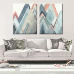 Brand new 😀 Carson Carrington CORAL HILLS Abstract 2-piece Gallery Wrapped Canvas ✨