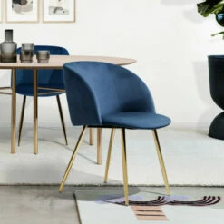 Best reviews of 👍 Carson Carrington Iggejaur Velvet Dining Room Side Chair (Set Of 2) Navyblue/black 😍 -Carson Carrington Sales unnamed file 7543