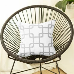 Best Sale 👏 Carson Carrington Geometric Grey Squares 18-inch Throw Pillow Cover 😉
