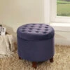 Best deal 🎁 Carson Carrington Ronde Large Round Storage Ottoman Rich Berry 🎁 -Carson Carrington Sales unnamed file 7575