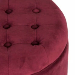 Best deal 🎁 Carson Carrington Ronde Large Round Storage Ottoman Rich Berry 🎁 -Carson Carrington Sales unnamed file 7582