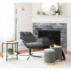 Flash Sale 🥰 Carson Carrington Wayne Swivel Lounge Chair Grey ✔️ -Carson Carrington Sales unnamed file 7599