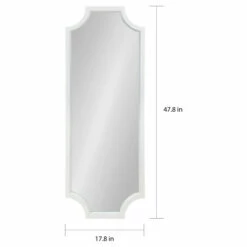 Deals ⌛ Carson Carrington Ulfhestra Full Length Framed Scallop Wall Mirror - 18x48 White 🌟 -Carson Carrington Sales unnamed file 762