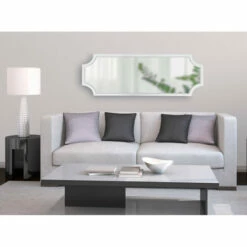 Deals ⌛ Carson Carrington Ulfhestra Full Length Framed Scallop Wall Mirror - 18x48 White 🌟 -Carson Carrington Sales unnamed file 764