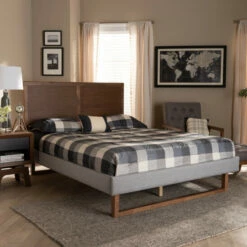Wholesale ✔️ Carson Carrington Isala Ash Walnut Brown Platform Bed ✔️ -Carson Carrington Sales unnamed file 7682