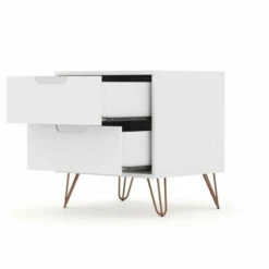 Discount 💯 Carson Carrington Ladkolen Mid-century Modern 2 Drawer Wood Nightstand Nature And Textured Grey ✔️ -Carson Carrington Sales unnamed file 7693