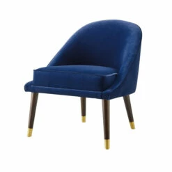 Coupon 👍 Carson Carrington Almeria Velvet Mid-Century Accent Chair Navy Blue ✔️ -Carson Carrington Sales unnamed file 7703