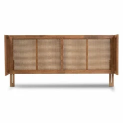 Promo 🌟 Carson Carrington Dagas Wraparound Curved Wood And Rattan Headboard 🔔 -Carson Carrington Sales unnamed file 773